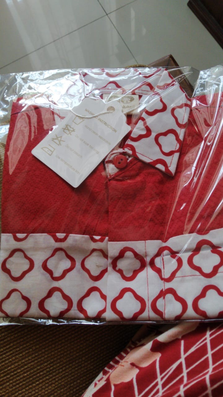 Batik Anak Kemeja Red Morocco