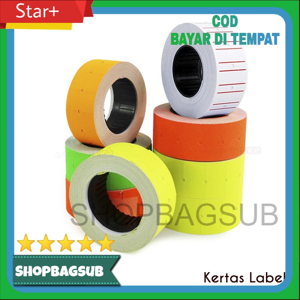 

ISI LABEL HARGA ALAT PRICE LABELLER REFILL SINGLE WARNA - WARNI