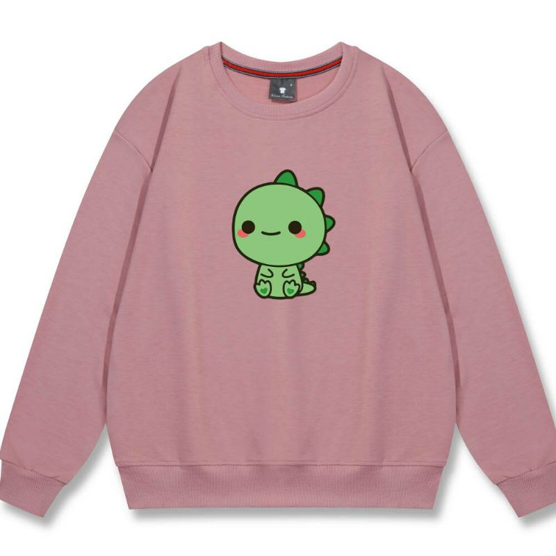 S - XXXXXL(6X) Crewneck Dinosaur BIGSIZE Sweater DINO Sweatshirt Kawaii CUTE Style OVERSIZE