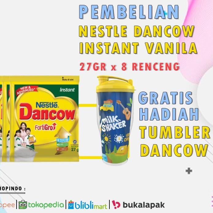 

New Arrival!!SR-1276DANCOW INSTANT FORTIGRO PUTIH 27 GR / COKLAT 39 GR RENCENG (ISI 10 SACHET)