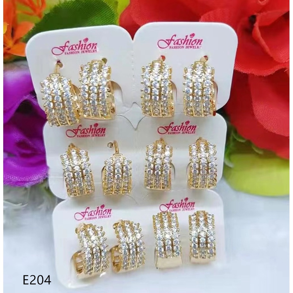 Anting Xuping Mata Full Lapis Emas Perhiasan Fashion E203,24