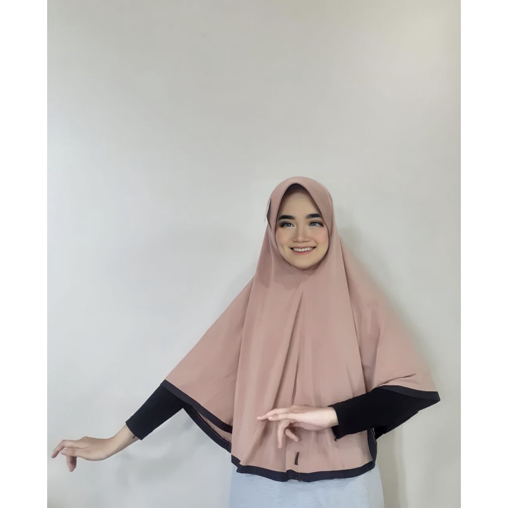 JILBAB BERGO Kerudung hijab khimar krudung INSTAN JERSEY P XL