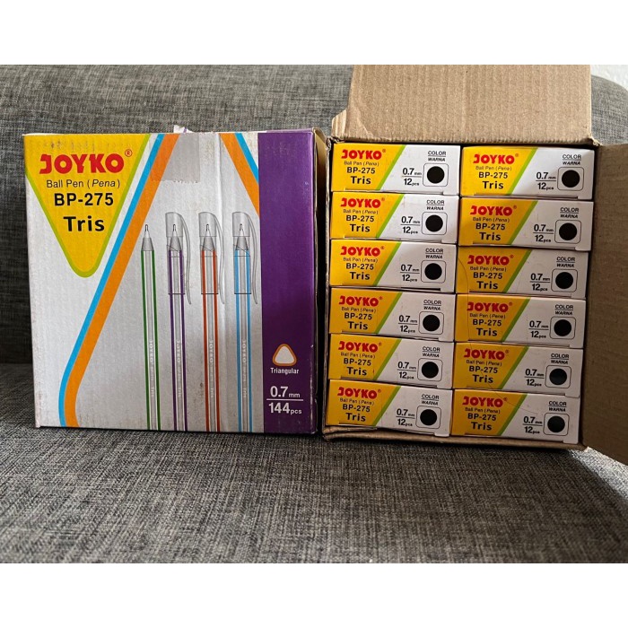 

Terlaris Pulpen Joyko Bp - 275 Tris 12 Pak ( 1 Box ) Bergaransi