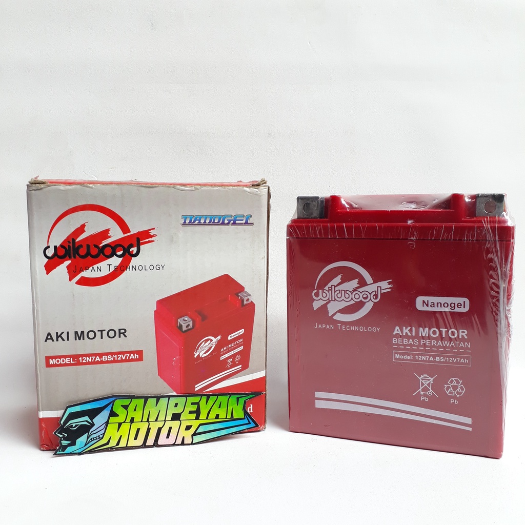 Jual Aki Kering Accu Accue Motor NanoGel Wilwood 12N7A-BS KLX 150 250