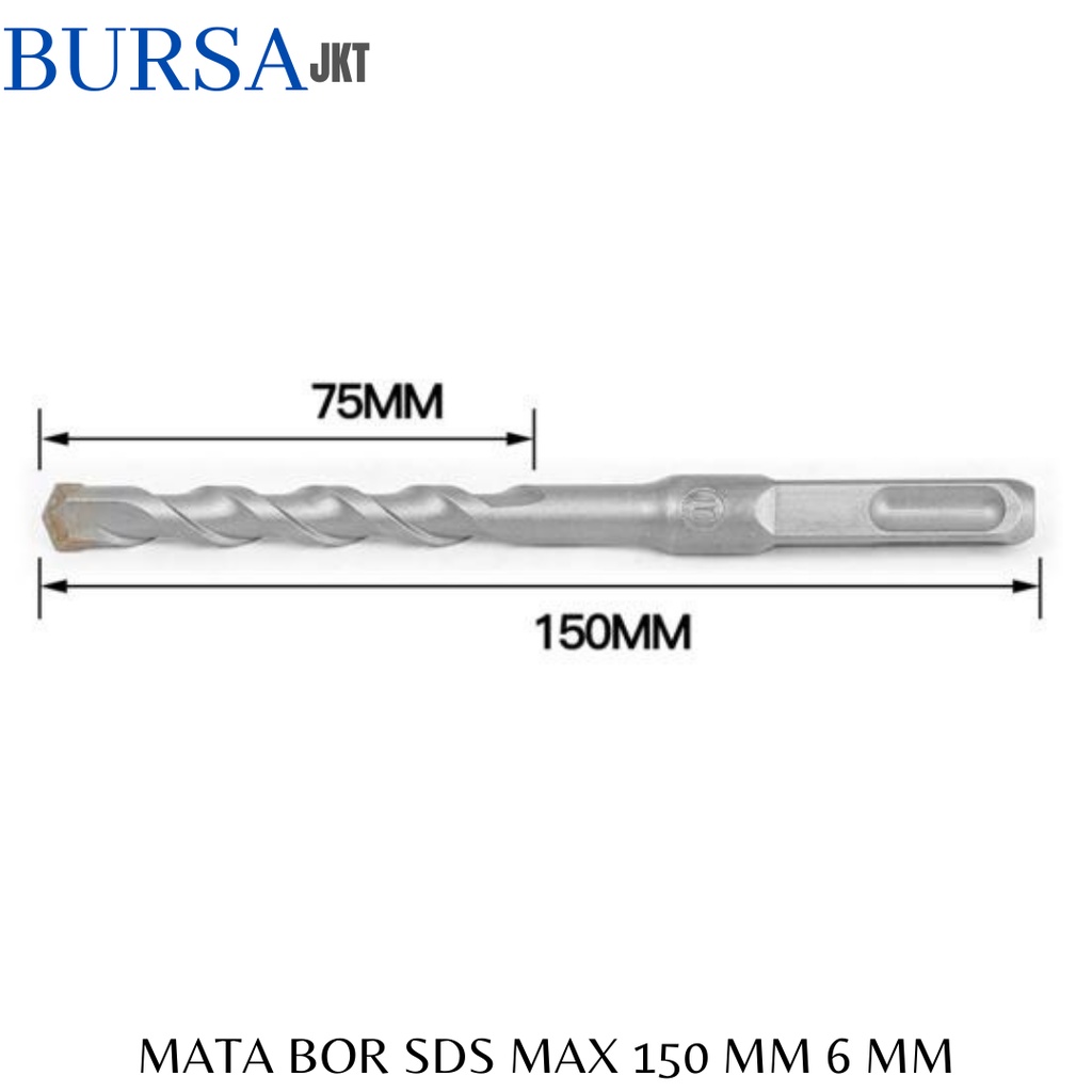 MATA BOR BOBOK PAHAT  BETON SDS MAX 6 MM X 150 MM CONCRETE DRILL BIT