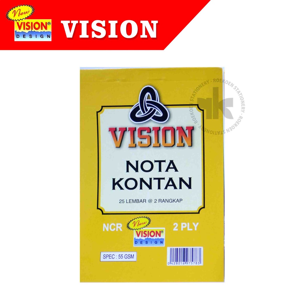 

Vision Nota Kecil - K2 NCR 2Ply 55gsm 108X155mm (25 set)