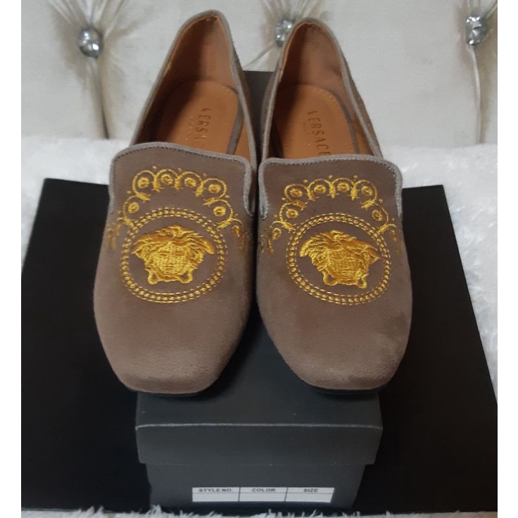 Flat Shoes Wanita Gianni Versace_VER La Medusa Import Batam Mirror Quality #VER002