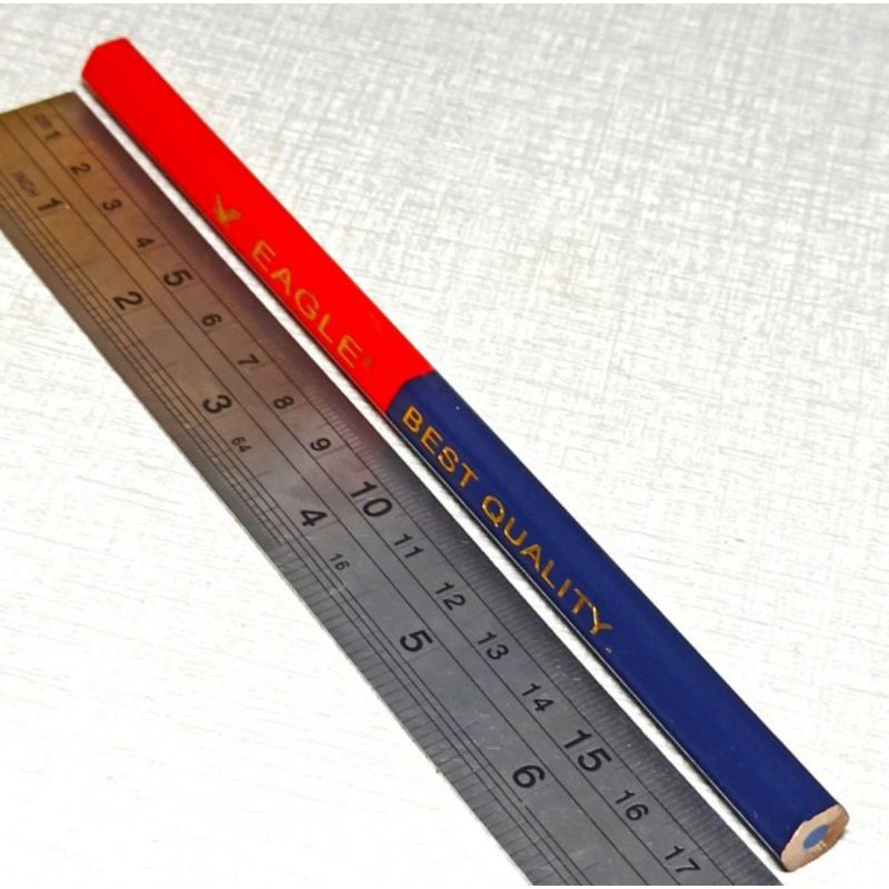 Pensil Merah Biru Besar / Pensil Pola Merah Biru