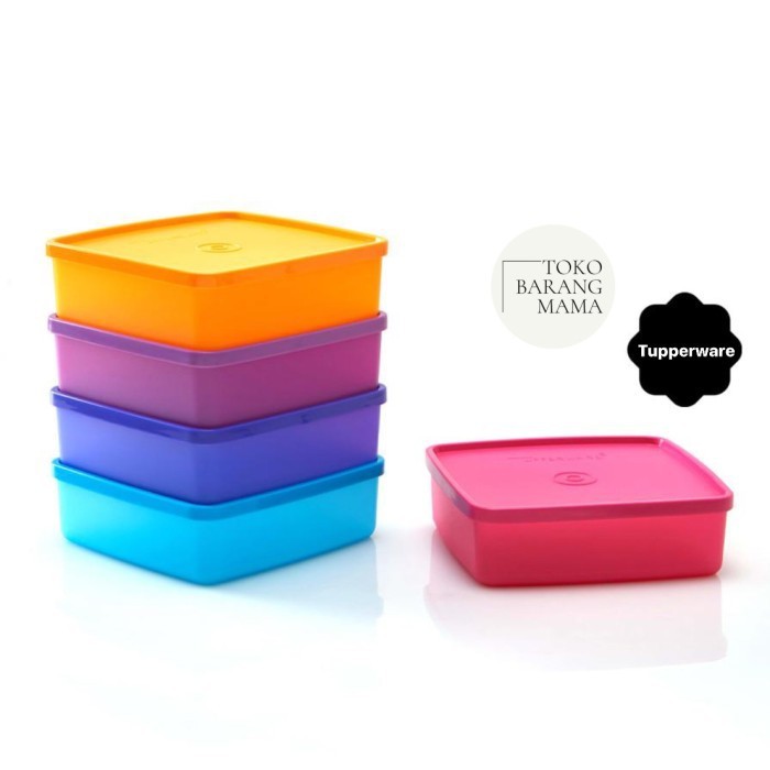 [READY] Tempat Makan Bekal Tupperware Large Square Away Lunch Box (5Pcs) TERBATAS