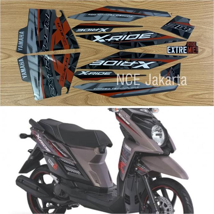 STIKER STRIPING X RIDE 2016 ABU SILVER ncest17 Diminati Banget