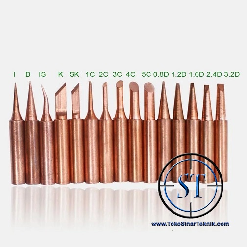 15 Pcs Mata Solder Tip Hakko 900M-T-K Lapis Tembaga Soldering Iron Station Lead-Free Adjutable Bahan Bronze