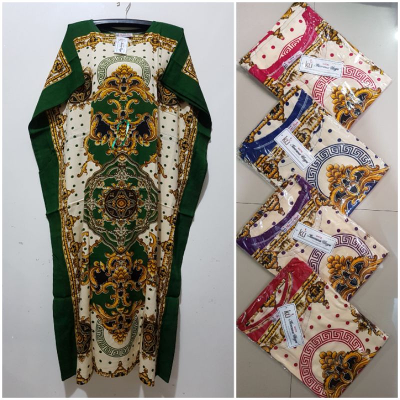 YULI - LONGDRES KALONG LD 150 CM PB 130 CM BATIK KENCANA UNGU LEBEL PUTIH KUP