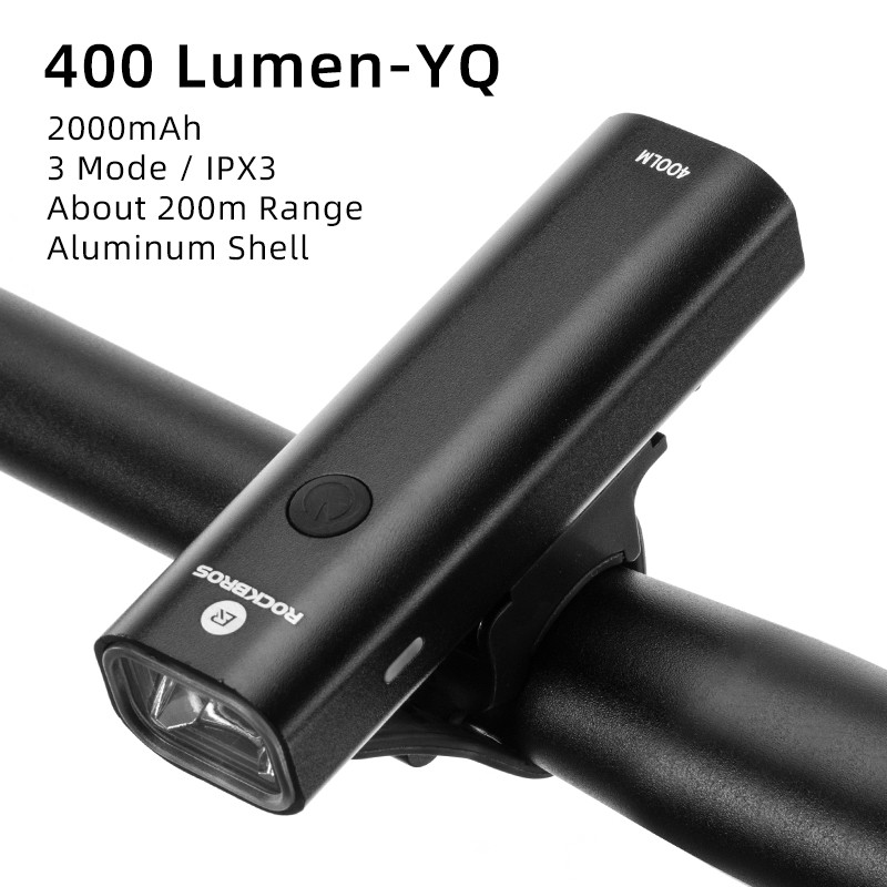 RockBros Lampu Depan Sepeda 400 / 800 Lumens dengan Charger USB Tahan Hujan