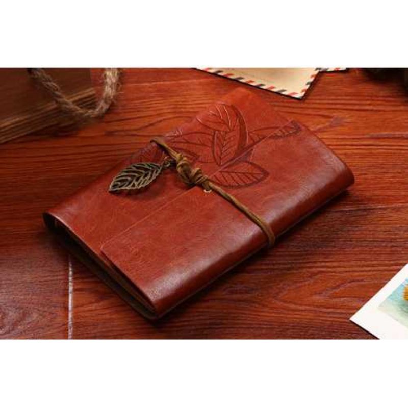 

Buku Catatan Binder Kulit Retro Leaf - BSD666