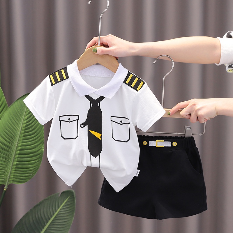 NEW Setelan kemeja pilot anak laki-laki premium quality