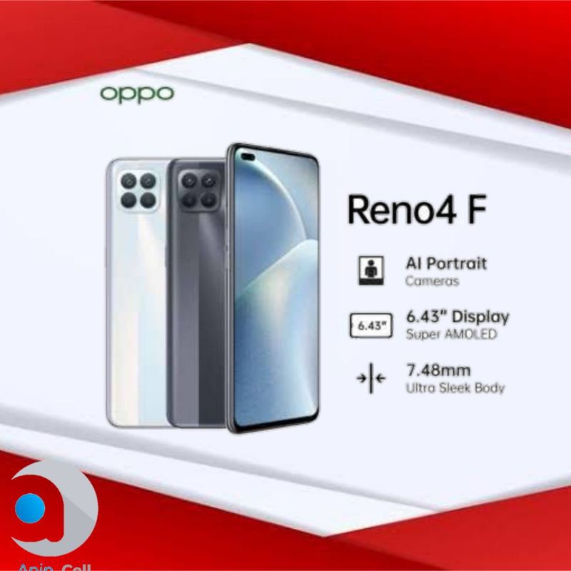 Oppo reno 4F 8 /128 Garansi resmi