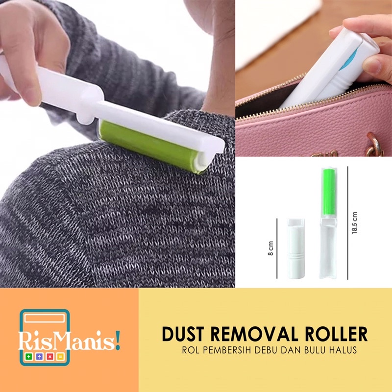 DUST REMOVAL ROLLER - Rol Pembersih Debu Bulu Halus Anjing Kotoran Kucing Baju Wol Sofa Jok Mobil