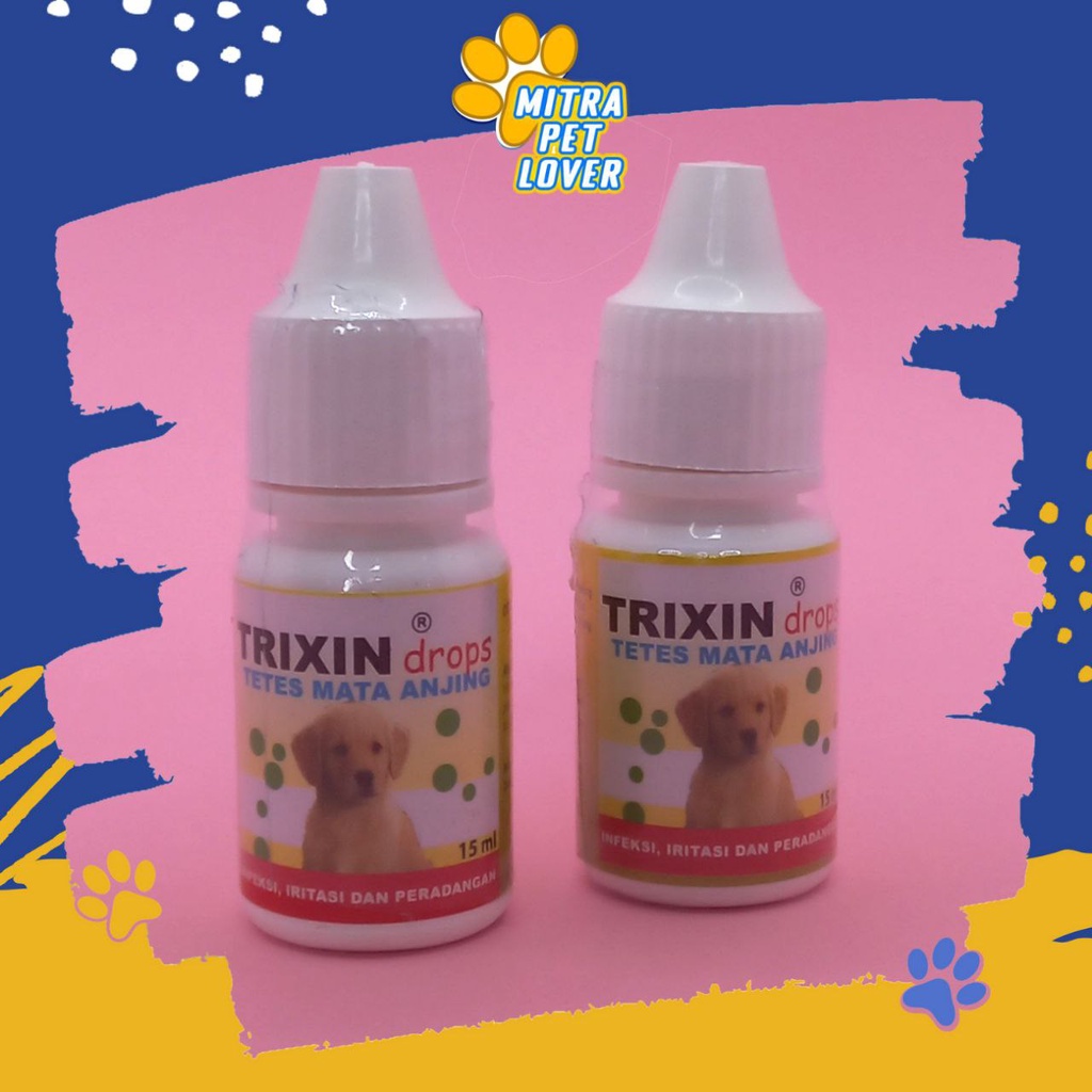 OBAT TETES MATA MERAH IRITASI BERAIR BELEKAN PADA ANJING - TRIXIN DOG 15 ML - MENGOBATI PERADANGAN INFEKSI HIDUNG PADA PUPPY PET ANIMAL HEALTHCARE AND VETERINARY TAMASINDO ORIGINAL OBAT KESEHATAN &amp;VITAMIN TERNAK HEWAN BINATANG PELIHARAAN MITRAPETLOVER