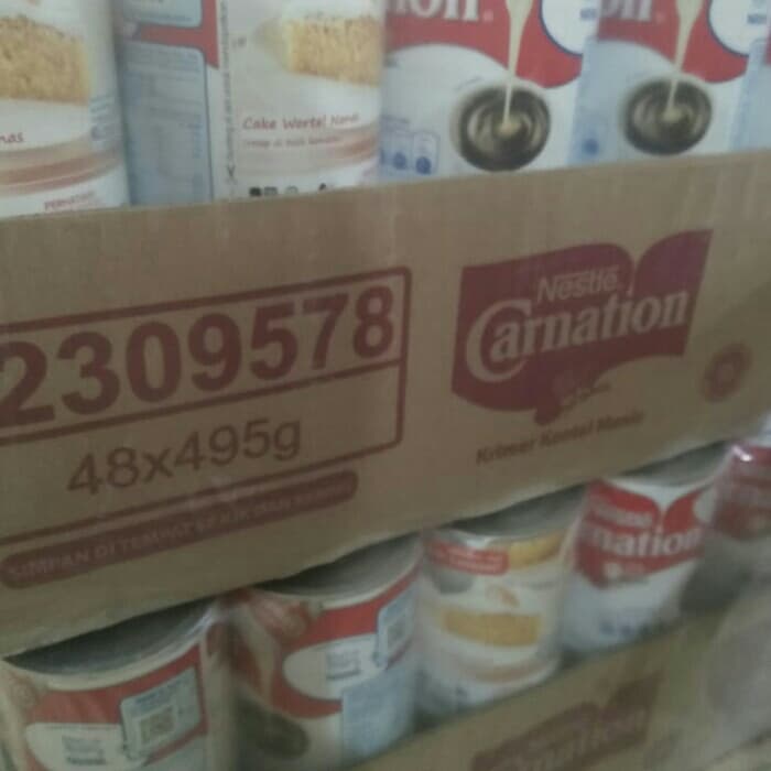 

Kkeanashop Susu Kental Manis Nestle Carnation 495Gr 1 Karton Khusus Gojek/Grab