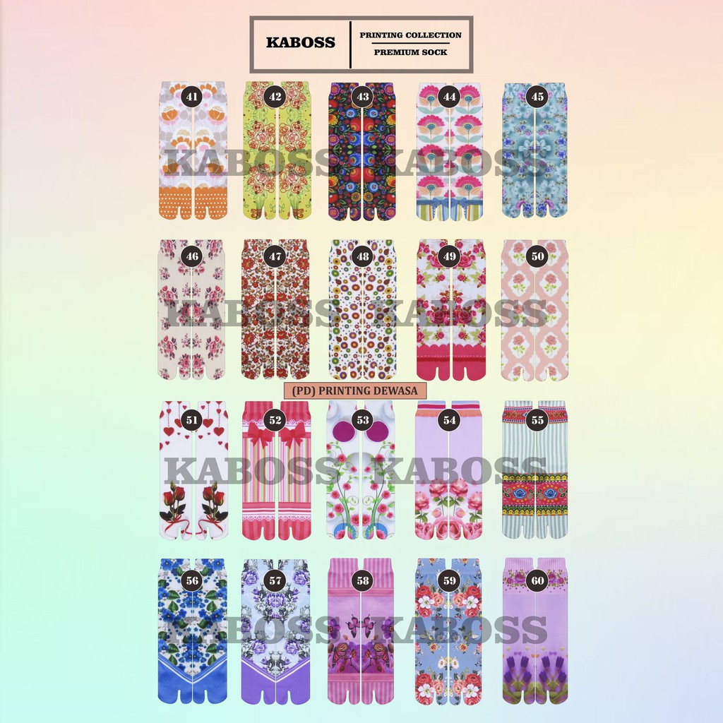 Kaboss Kaos Kaki Jempol Printing Dewasa Nylon Premium 3