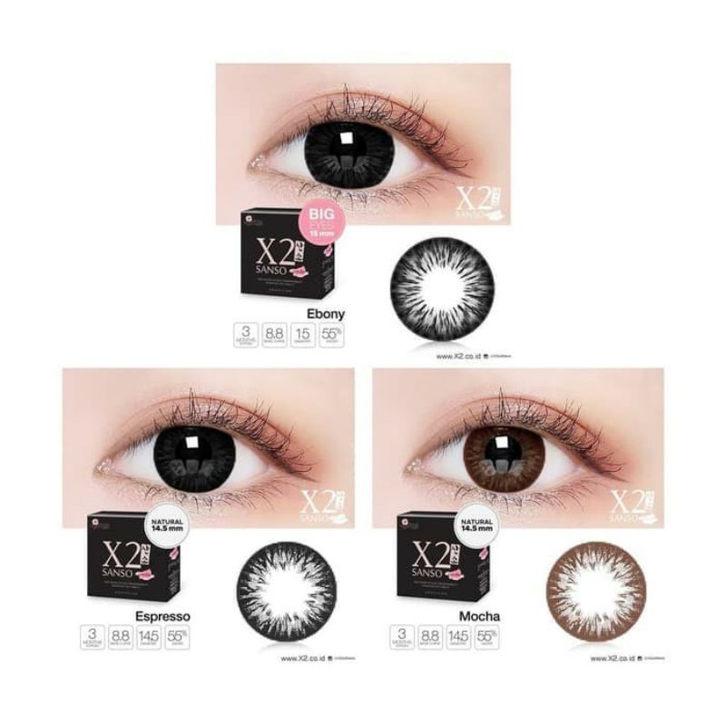 Softlens X2 Sanso Black series by Exoticon (normal,minus)