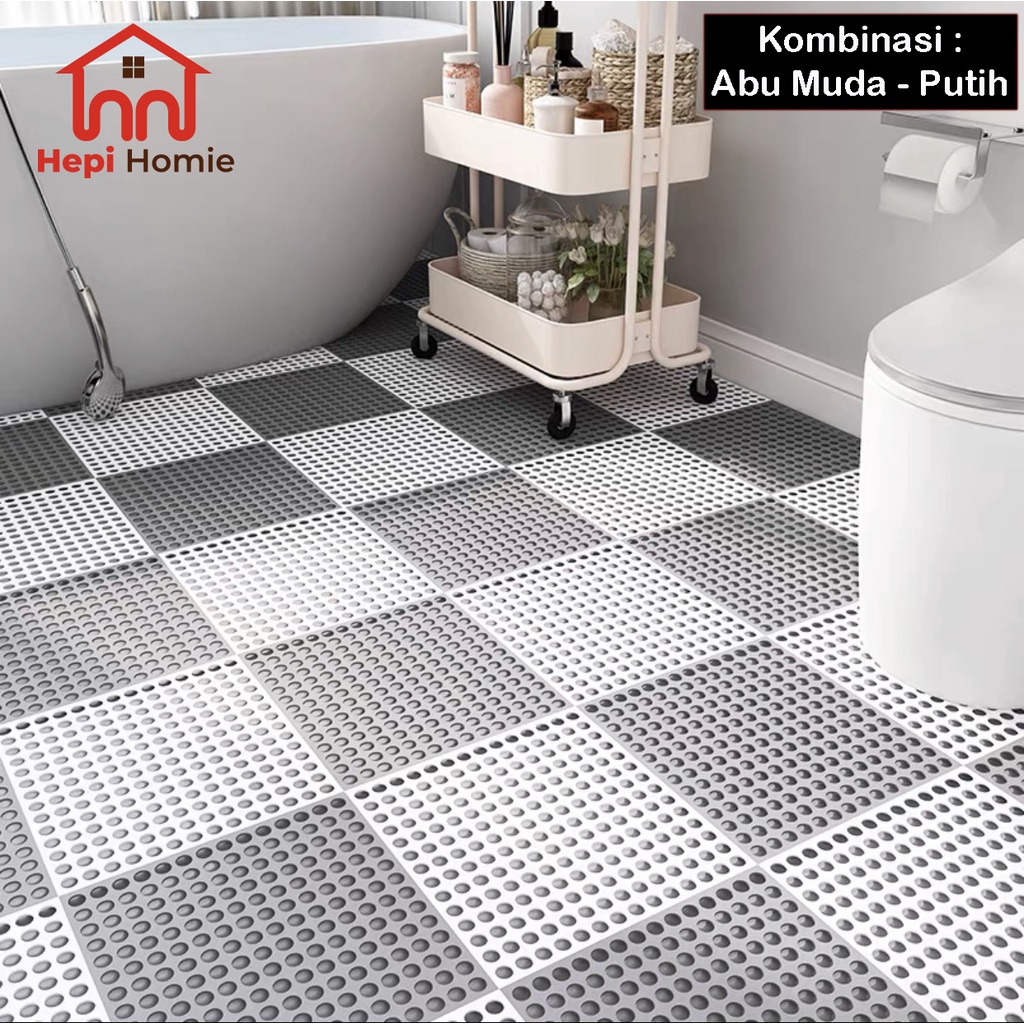 [HH] KARPET KAMAR MANDI ANTI SLIP POLKADOT / KESET ALAS LANTAI ANTI LICIN BATHROOM MAT 30X30 CM