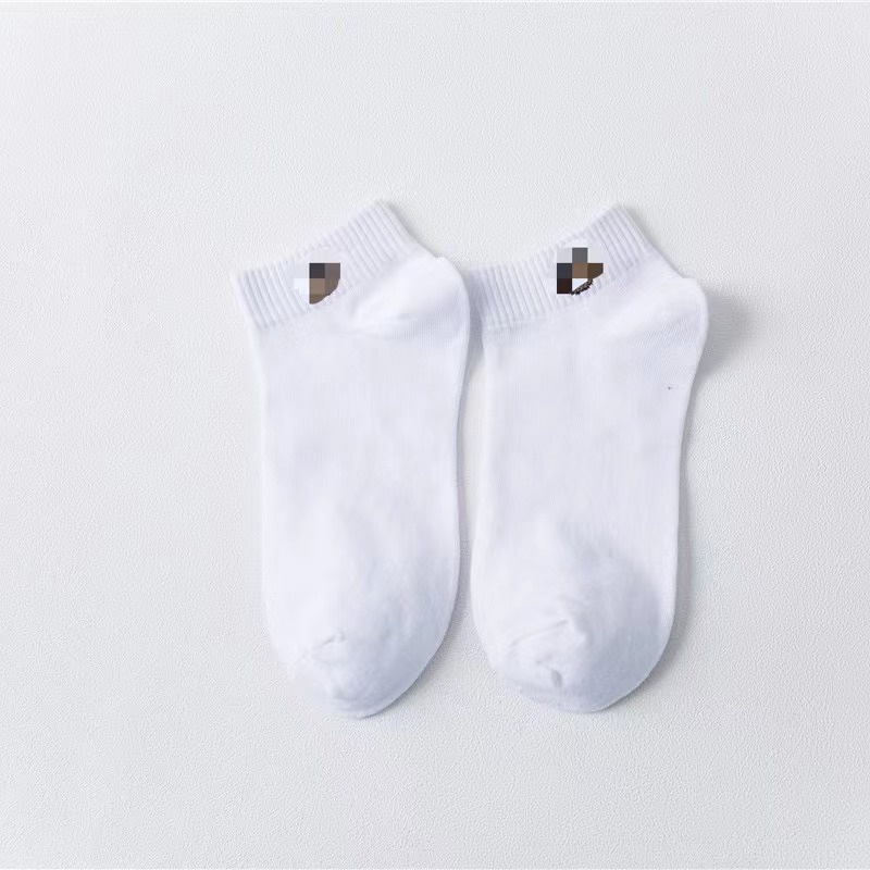 【CT】Kaos Kaki Fashion Unisex Motif Line Beruang Brown Wanita Pria Murah Import #KK 01-PUTIH