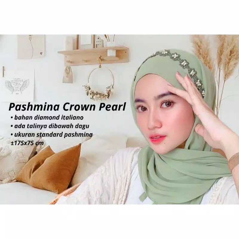 Pasmina Mutiara tali pasmina renda mutiara diamond murah