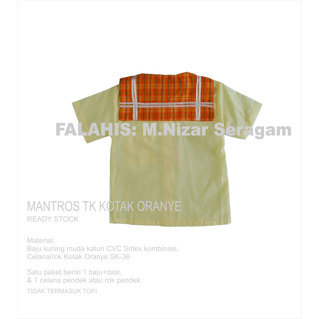 Seragam Mantros TK Oranye
