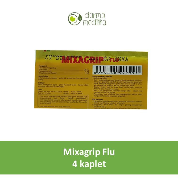 Mixagrip Kuning Flu Strip 4 Tablet