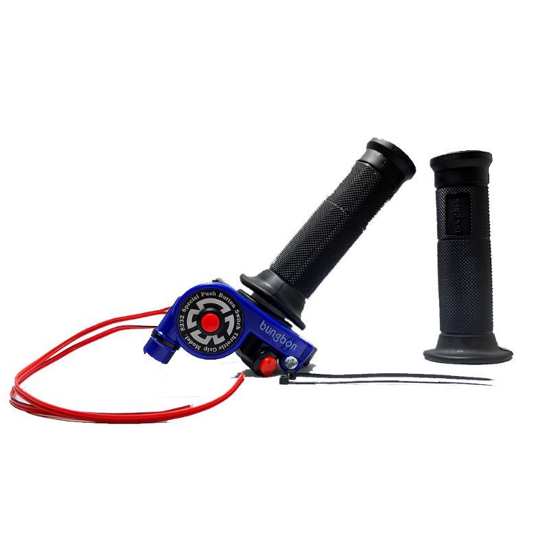 Gas Spontan Bungbon 2 Tombol + Handgrip Universal Vixion,Klx,Crf,Ninja,Fu,Mio,Supra,Jupiter,Rx King