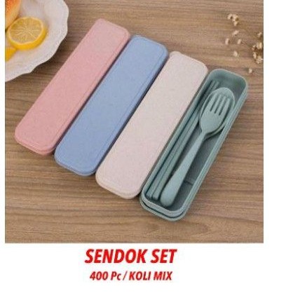 ALAT MAKAN SET ( SENDOK GARPU SUMPIT ) WARNA PASTEL