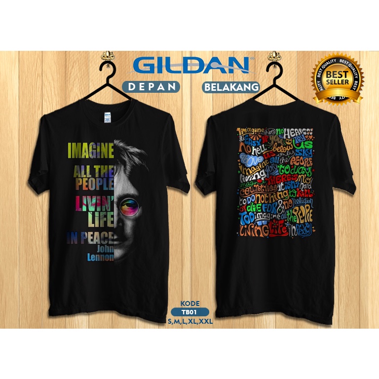 Kaos john lennon imagine the beatles original gildan tb01