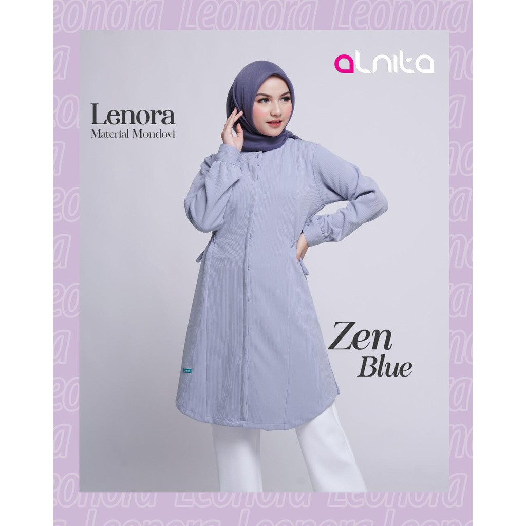 Alnita Tunik Lenora Atasan Muslimah Bahan Mondovi Tunik Formal / Non Formal