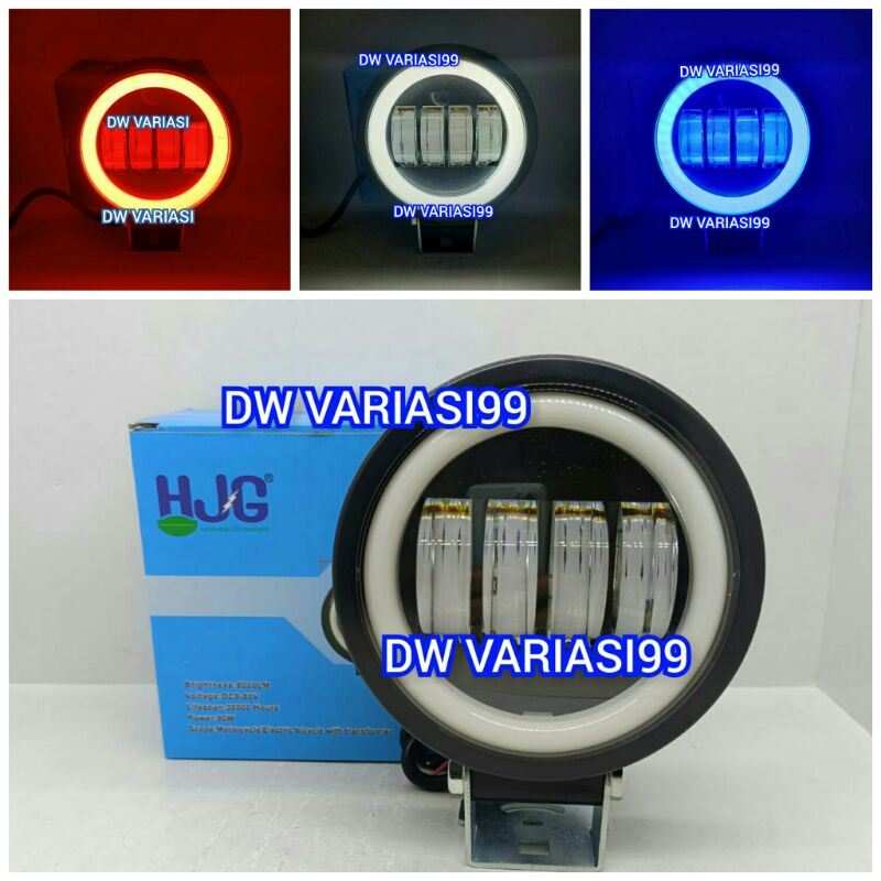 Daymaker mini Lampu tembak sorot 6D Led Cree Cwl Hjg 4mata