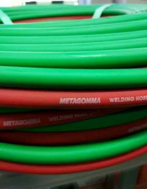 SELANG DOUBLE METAGOMMA/SELANG LAS/ SELANG BLENDER ECER WELDING HOSE(ACE+OXY) SELANG DOUBLE1/4 X 3/8