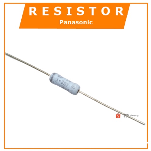 RESISTOR 2 WATT 3.3R 3.3 Ohm 5% R 2W Resistor Panasonic 3R3 3.3Ohm 2Watt