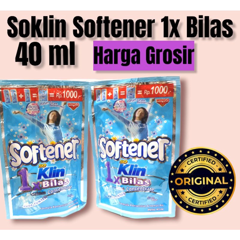 Soklin Softener 1x Bilas Premium Concetrate 40 ml