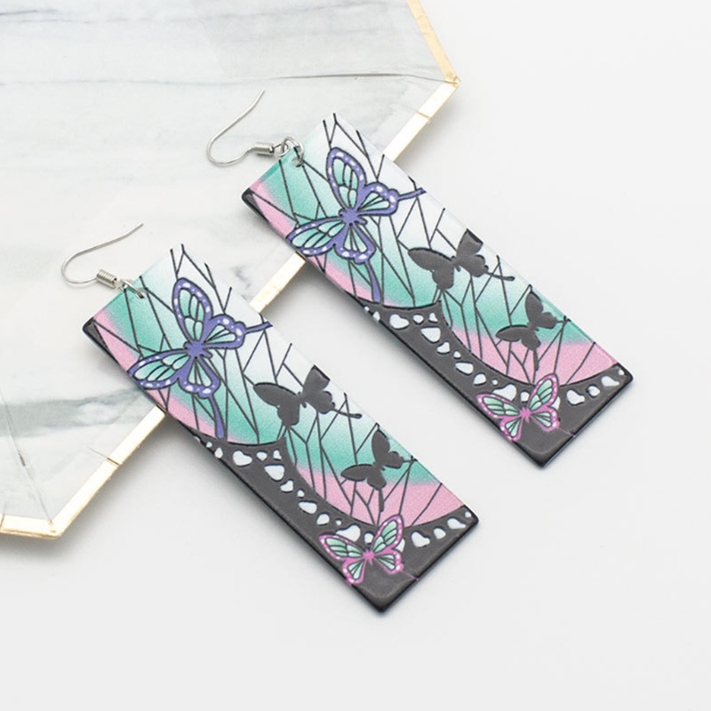 Siy Anting Tusuk Gantung Wanita Bahan Akrilik Desain Kupu-Kupu Untuk Cosplay
