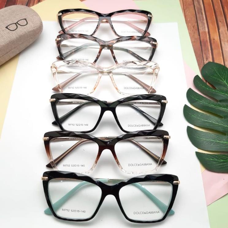 D#L Frame/Kacamata DOLCE&GABBANA Cat Eye 58752 Wanita paket ganti lensa photocromic,antiradiasi,minu