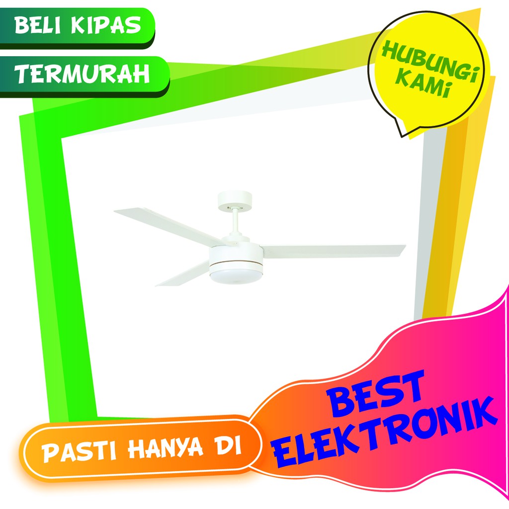 MT EDMA - EDMA Kipas Lampu Decorative 52In Omni Plus White