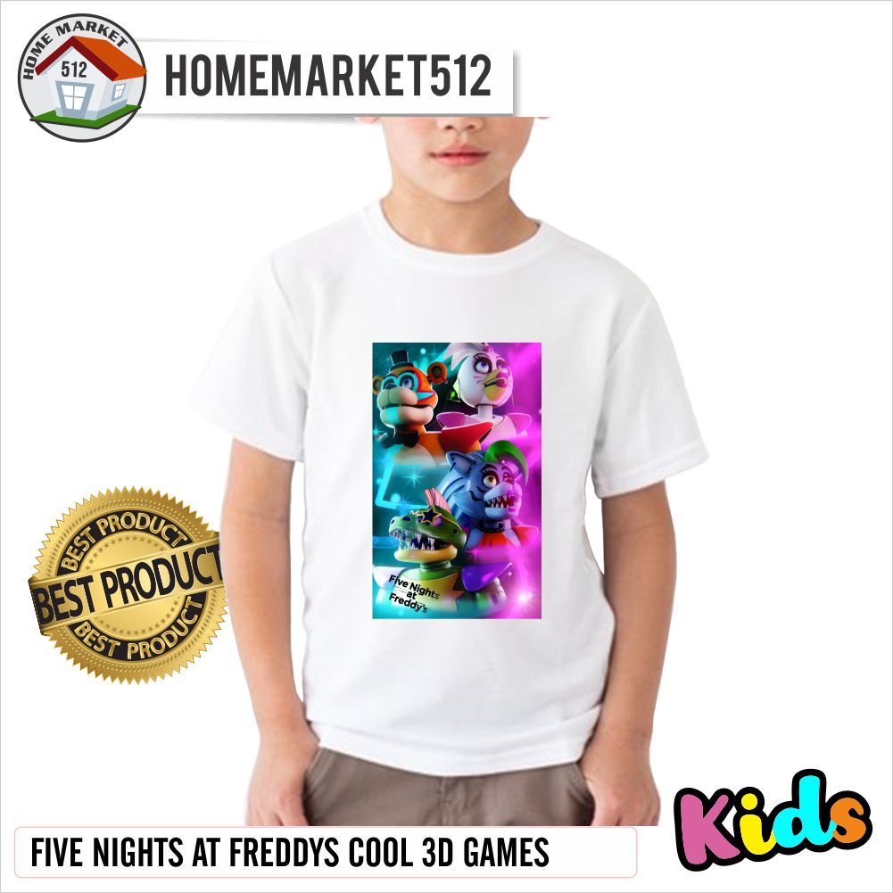 Kaos Anak Five Nights At Freddys Cool 3D Games Kaos Anak Laki-laki Dan Perempuan Premium SABLON ANTI RONTOK!!!!! | HOMEMARKET512-0