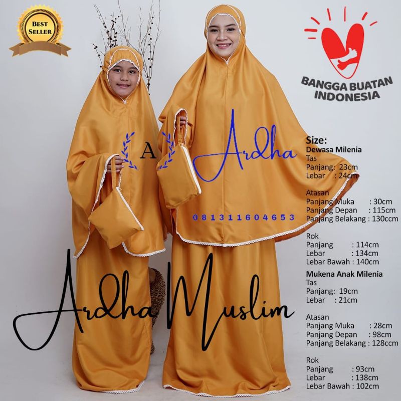 MUKENA CAUPLE  POLOS WARNA  KATUN ALESYA