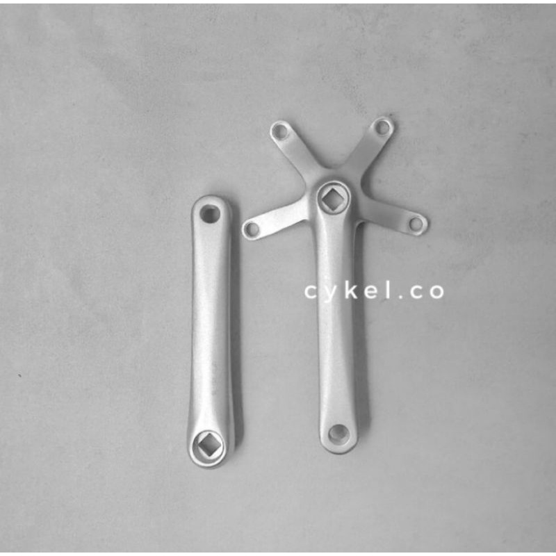 crank arm set alloy BCD 130 folding bike sepeda lipat bb kotak
