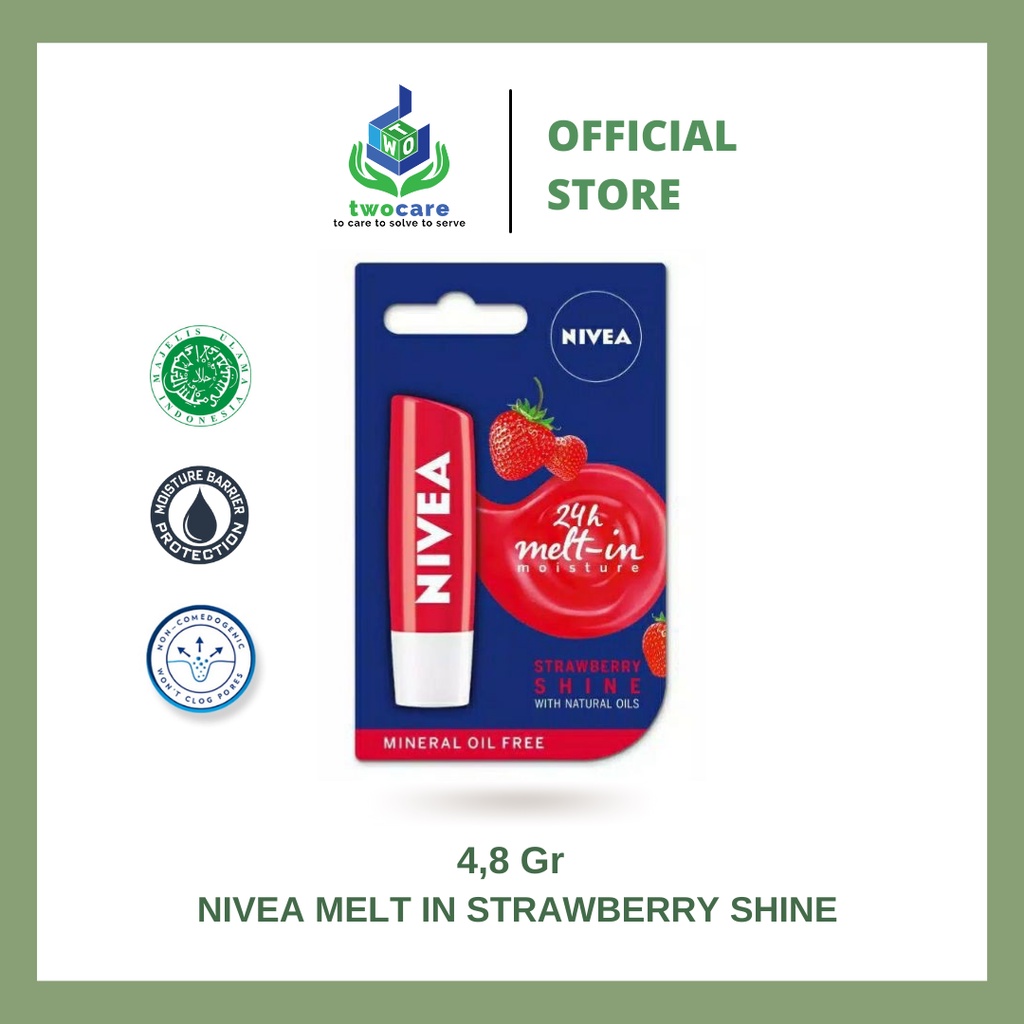 NIVEA Lip Care Fruity Shine Meltin Stick Strawberry 4.8 gr