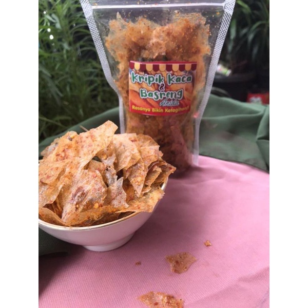 

Kripik kaca kripik beling baledag rasa Extra Pedas Daun Jeruk berat 100 gram