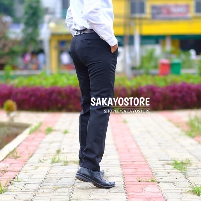 SAKAYO - Celana Bahan Formal Pria Slimfit