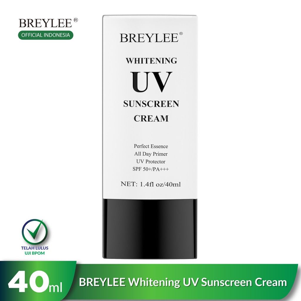 BREYLEE BE-20 WHITENING UV SUNSCREEN CREAM- Krim Tabir Surya SPF 50++ Pelindung Wajah dari Sinar Matahari , Anti-Aging (40 ml)