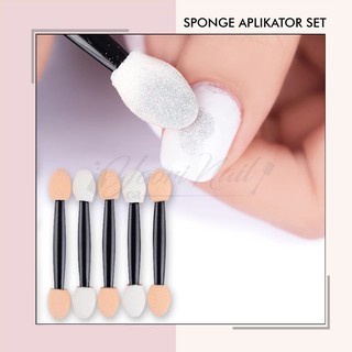 10pcs sponge aplikator sponge eyeshadow spons nail art sponge make up chrome mirror