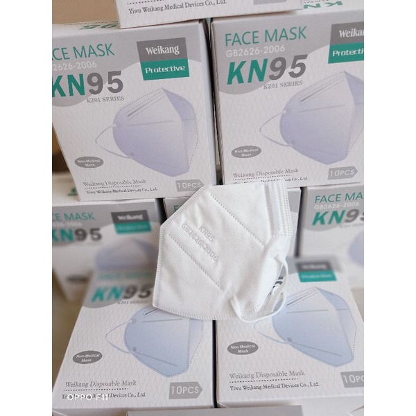 masker kn95 5ply 1box isi 10 pcs kawat luar